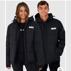 LSKD Puffer Black Jacket with Hood (UNISEX)